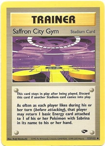 122, Gym Challenge Unlimited, Normal, Stadium, Uncommon Saffron City Gym (122/132) [Gym Challenge Unlimited] - Trading Card World