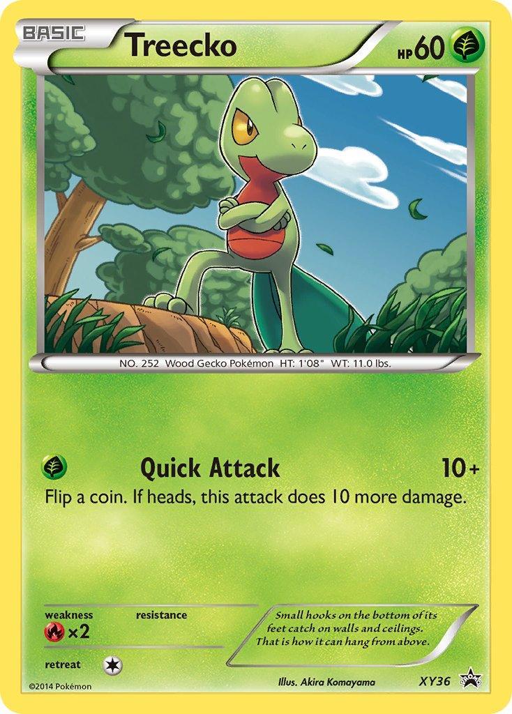 Fire[×2], Grass, Holofoil, Promo, XY36, XY: Black Star Promos Treecko (XY36) [XY: Black Star Promos] - Trading Card World