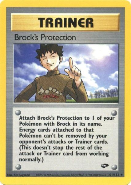 Gym Challenge Unlimited, Normal, Rare, Trainer Brock's Protection (101/132) [Gym Challenge Unlimited] - Trading Card World