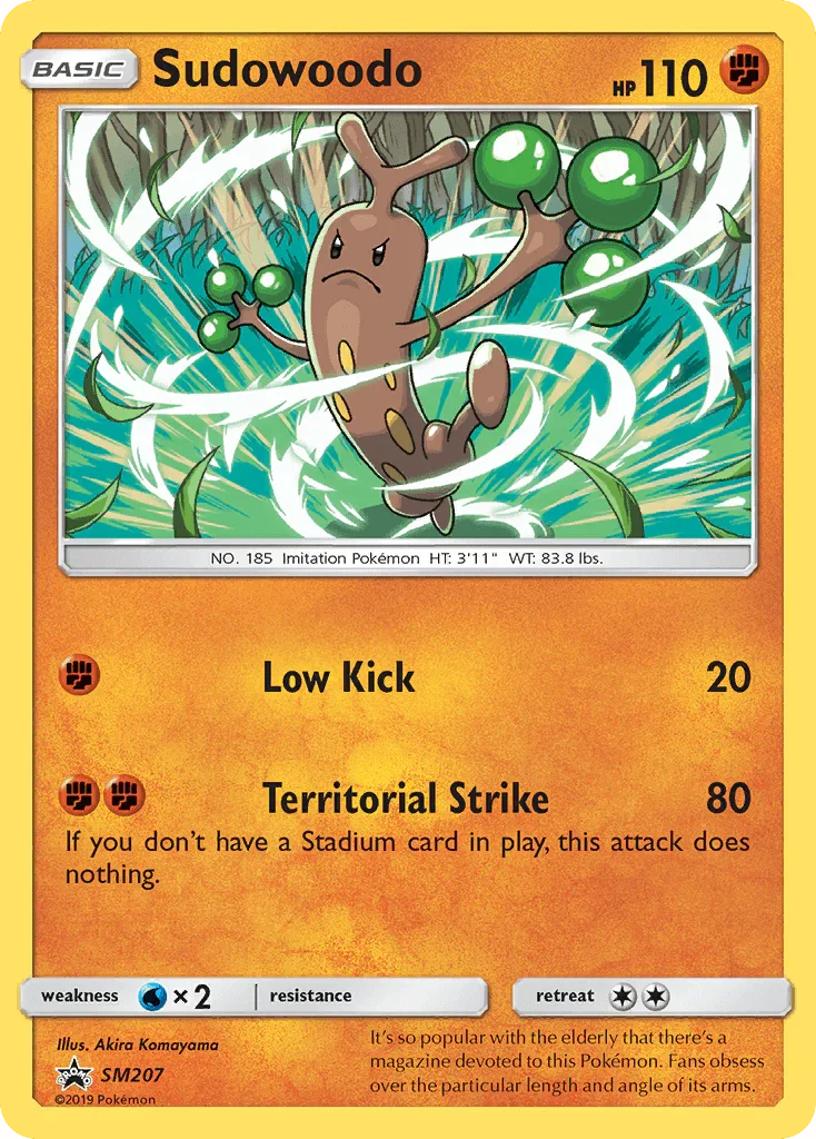 Black Star Promo, Fighting, Holofoil, SM207, Sun & Moon: Black Star Promos, Water[×2] Sudowoodo (SM207) [Sun & Moon: Black Star Promos] - Trading Card World