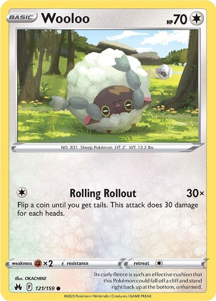 121, Colorless, Common, Fighting [x2], Normal, Reverse Holofoil, Sword & Shield: Crown Zenith Wooloo (121/159) [Sword & Shield: Crown Zenith] - Trading Card World