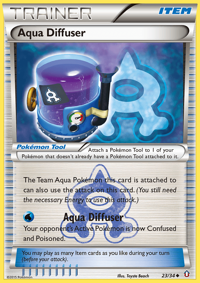 23, Item, Normal, Reverse Holofoil, Uncommon, XY: Double Crisis Aqua Diffuser (23/34) [XY: Double Crisis] - Trading Card World