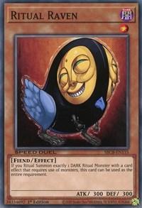 1st Edition, Common, Dark, Effect Monster, Fiend, Speed Duel: Battle City Box Ritual Raven [SBCB-EN115] Common - Trading Card World