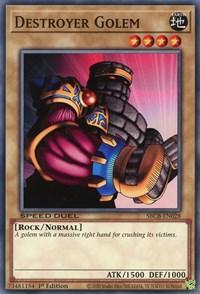 1st Edition, Common, Earth, Normal Monster, Rock, Speed Duel: Battle City Box Destroyer Golem [SBCB-EN028] Common - Trading Card World