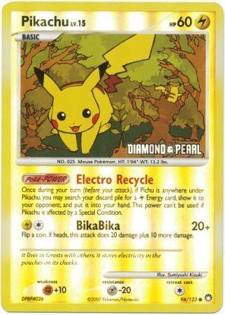 94, Burger King Promos: 2008 Collection, Fighting[+10], Lightning, Metal[-20], Promo, Reverse Holofoil Pikachu (94/123) [Burger King Promos: 2008 Collection] - Trading Card World