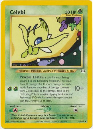 16, Fire[×2], Grass, Neo Revelation Unlimited, Normal, Rare Celebi (16/64) [Neo Revelation Unlimited] - Trading Card World