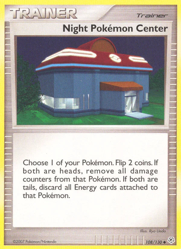 108, Diamond & Pearl: Base Set, Item, Normal, Reverse Holofoil, Uncommon Night Pokemon Center (108/130) [Diamond & Pearl: Base Set] - Trading Card World