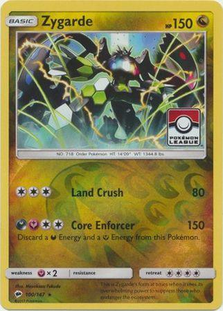 100, Dragon, Fairy[×2], Promo, Reverse Holofoil, Sun & Moon: Burning Shadows Zygarde (100/147) (League Promo) [Sun & Moon: Burning Shadows] - Trading Card World