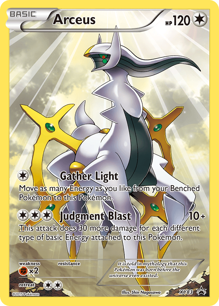 Colorless, Fighting [x2], Holofoil, Promo, XY83, XY: Black Star Promos Arceus (XY83) [XY: Black Star Promos] - Trading Card World