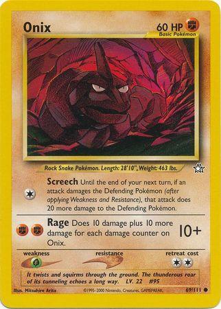 69, Common, Fighting, Grass[×2], Neo Genesis Unlimited, Normal Onix (69/111) [Neo Genesis Unlimited] - Trading Card World