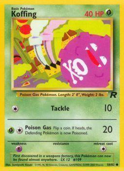 58, Common, Grass, Normal, Psychic[×2], Team Rocket Unlimited Koffing (58/82) [Team Rocket Unlimited] - Trading Card World