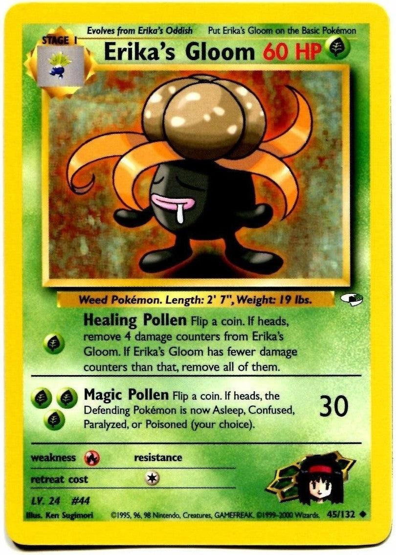 45, Fire[×2], Grass, Gym Heroes Unlimited, Normal, Uncommon Erika's Gloom (45/132) [Gym Heroes Unlimited] - Trading Card World