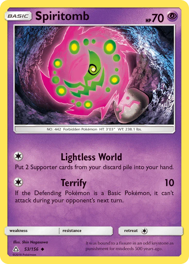 53, Normal, Psychic, Reverse Holofoil, Sun & Moon: Ultra Prism, Uncommon Spiritomb (53/156) [Sun & Moon: Ultra Prism] - Trading Card World