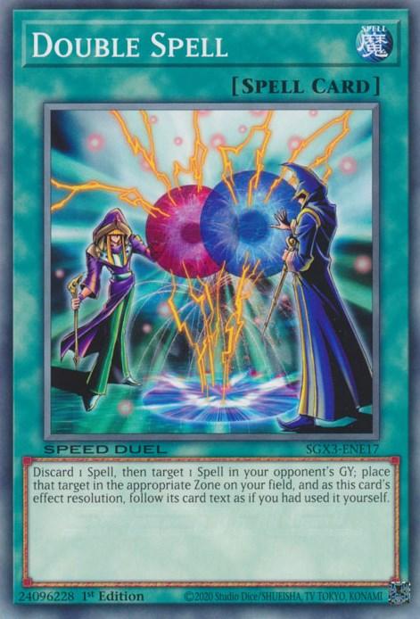 1st Edition, Common, Normal Spell, Speed Duel GX: Duelists of Shadows, Spell Double Spell [SGX3-ENE17] Common - Trading Card World
