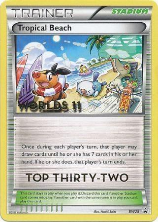 Black & White: Black Star Promos, BW28, Holofoil, Normal, Promo, Stadium Tropical Beach (BW28) (Top 32) [Black & White: Black Star Promos] - Trading Card World