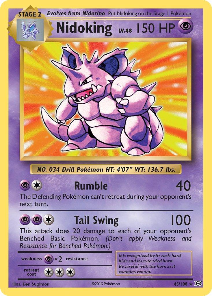 45, Normal, Psychic, Psychic[×2], Rare, XY: Evolutions Nidoking (45/108) (Theme Deck Exclusive) [XY: Evolutions] - Trading Card World