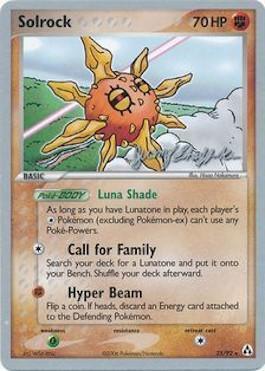 25, Fighting, Grass, Normal, Rare, World Championships 2007 Solrock (25/92) (Rambolt - Jeremy Scharff-Kim) [World Championships 2007] - Trading Card World