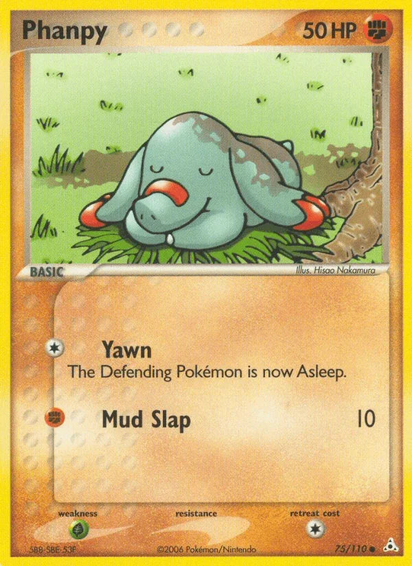 75, Common, EX: Holon Phantoms, Fighting, Grass[×2], Normal Phanpy (75/110) [EX: Holon Phantoms] - Trading Card World