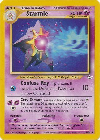 25, Neo Revelation Unlimited, Normal, Psychic, Psychic[×2], Rare Starmie (25/64) [Neo Revelation Unlimited] - Trading Card World