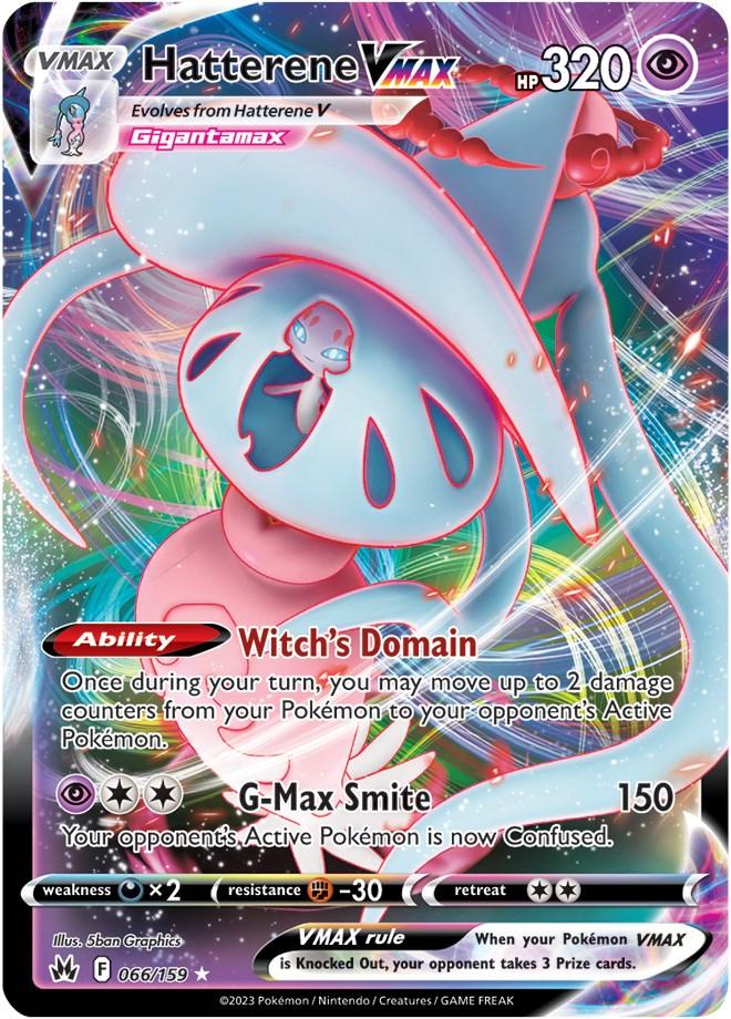 066, Darkness [x2], Fighting [-30], Holofoil, Psychic, Sword & Shield: Crown Zenith, Ultra Rare Hatterene VMAX (066/159) [Sword & Shield: Crown Zenith] - Trading Card World