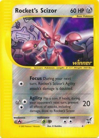 Best of Promos, Fire[×2], Grass[-30], Holofoil, Metal, Promo Rocket's Scizor (4) (Jumbo Card) [Best of Promos] - Trading Card World