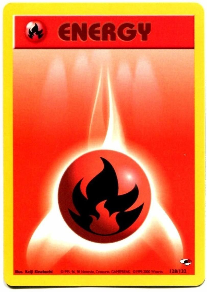 128, Basic Energy, Common, Gym Heroes Unlimited, Normal Fire Energy (128/132) [Gym Heroes Unlimited] - Trading Card World