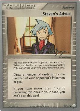 92, Normal, Supporter, Uncommon, World Championships 2004 Steven's Advice (92/101) (Team Rushdown - Kevin Nguyen) [World Championships 2004] - Trading Card World