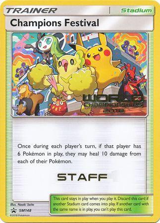 Normal, Promo, SM148, Stadium, Sun & Moon: Black Star Promos Champions Festival (SM148) (2018 Staff) [Sun & Moon: Black Star Promos] - Trading Card World