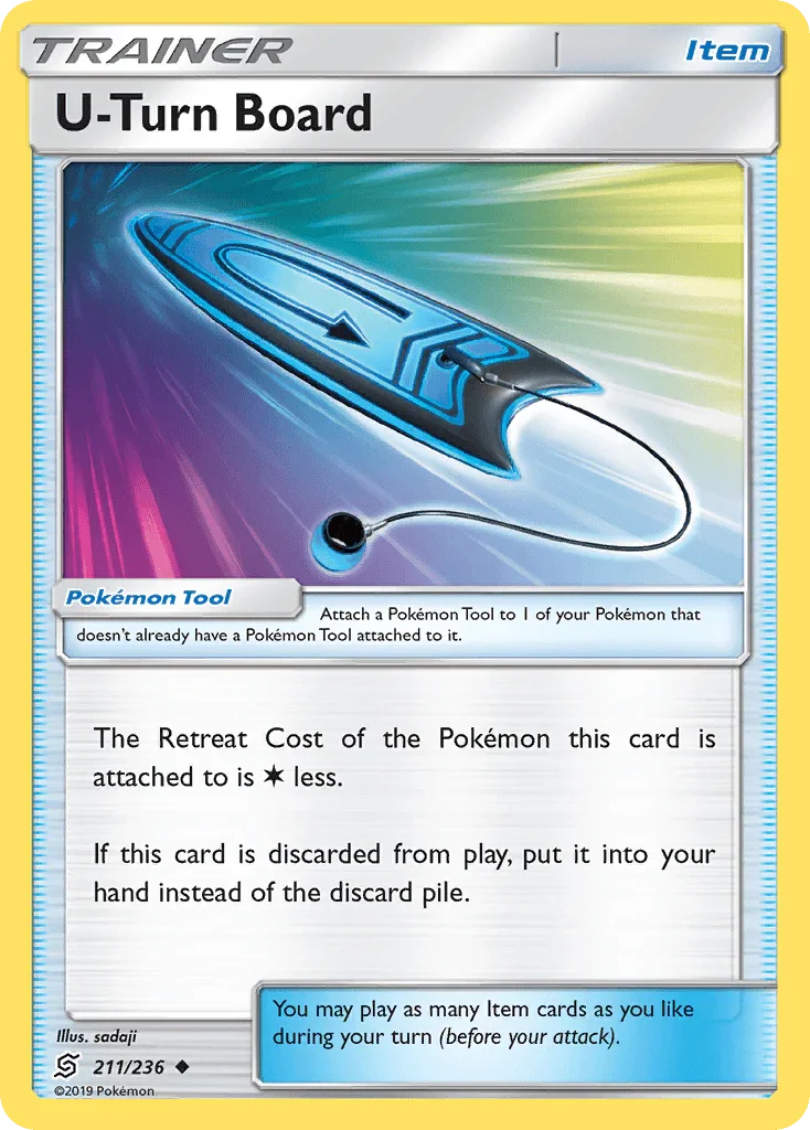 211, Item, Normal, Reverse Holofoil, Sun & Moon: Unified Minds, Uncommon U-Turn Board (211/236) [Sun & Moon: Unified Minds] - Trading Card World