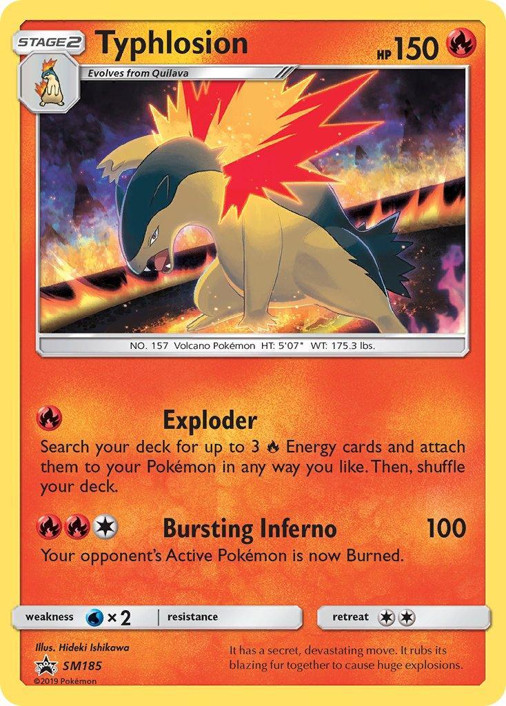 Black Star Promo, Fire, Holofoil, SM185, Sun & Moon: Black Star Promos, Water[×2] Typhlosion (SM185) [Sun & Moon: Black Star Promos] - Trading Card World