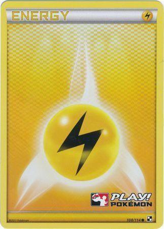 108, Black & White: Base Set, Holofoil, Lightning, Promo Lightning Energy (108/114) (Play Pokemon Promo) [Black & White: Base Set] - Trading Card World