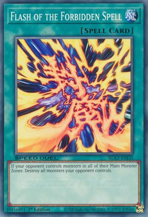 1st Edition, Common, Normal Spell, Speed Duel GX: Duelists of Shadows, Spell Flash of the Forbidden Spell [SGX3-ENI33] Common - Trading Card World