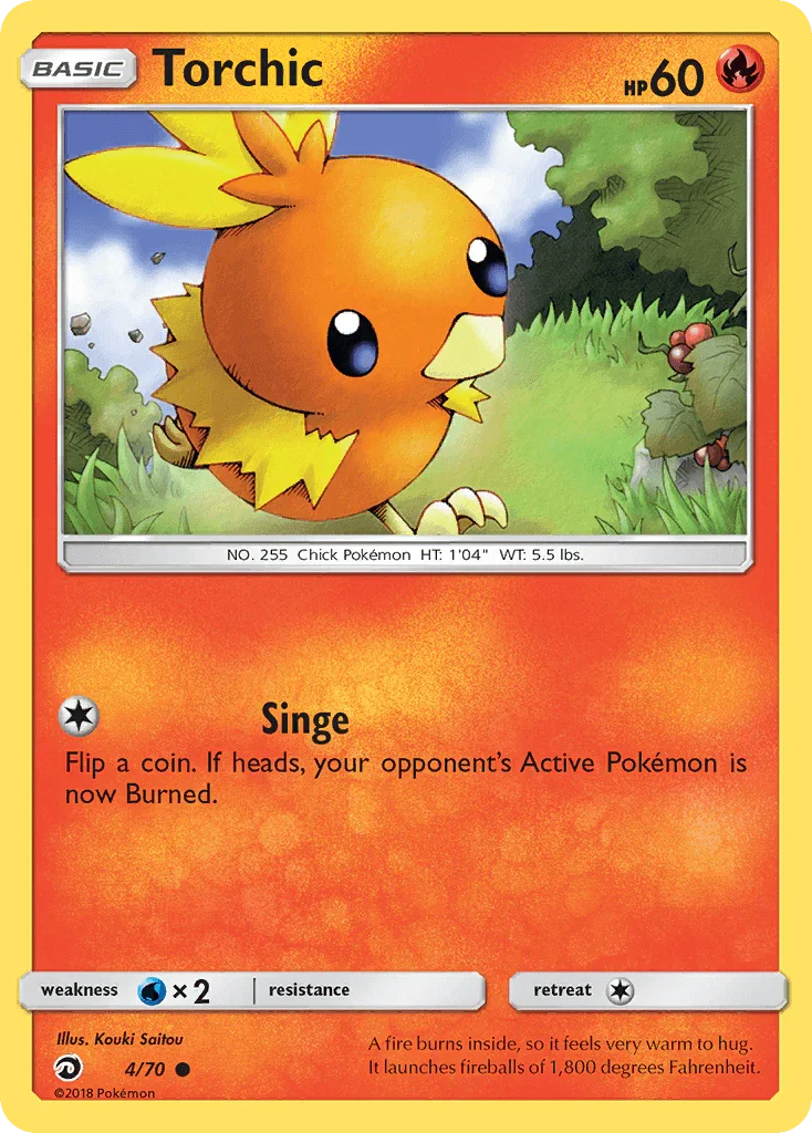 Common, Fire, Normal, Reverse Holofoil, Sun & Moon: Dragon Majesty, Water[×2] Torchic (4/70) [Sun & Moon: Dragon Majesty] - Trading Card World