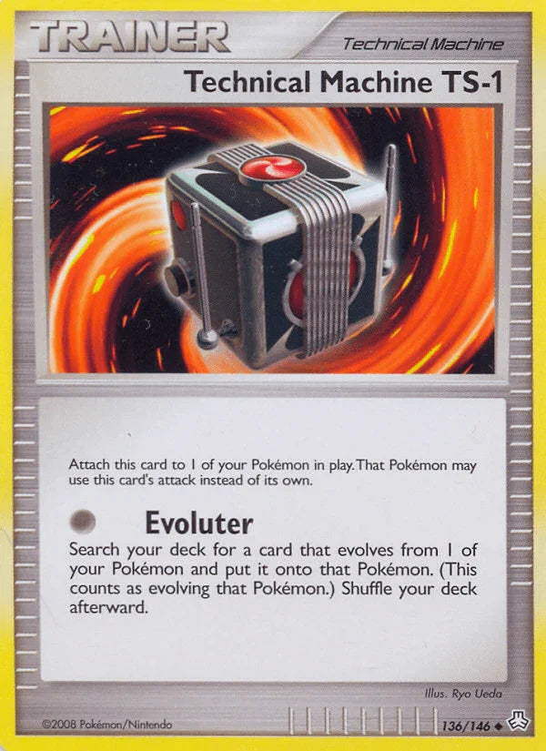 136, Diamond & Pearl: Legends Awakened, Item, Normal, Reverse Holofoil, Uncommon Technical Machine TS-1 (136/146) [Diamond & Pearl: Legends Awakened] - Trading Card World