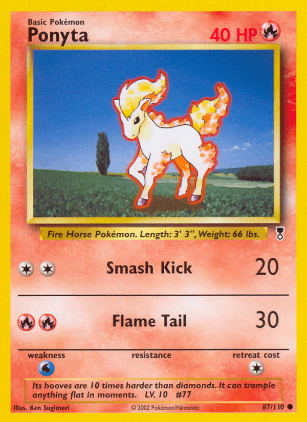 87, Common, Fire, Legendary Collection, Normal, Reverse Holofoil, Water[×2] Ponyta (87/110) [Legendary Collection] - Trading Card World