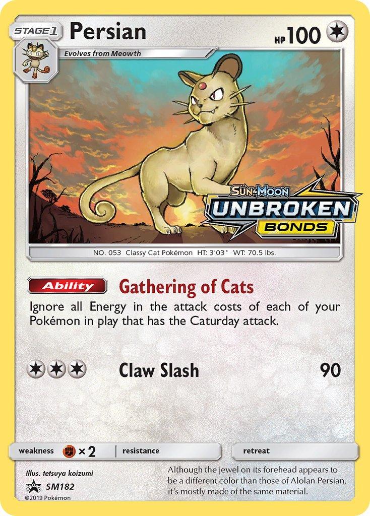 Black Star Promo, Colorless, Fighting[×2], Holofoil, SM182, Sun & Moon: Black Star Promos Persian (SM182) [Sun & Moon: Black Star Promos] - Trading Card World