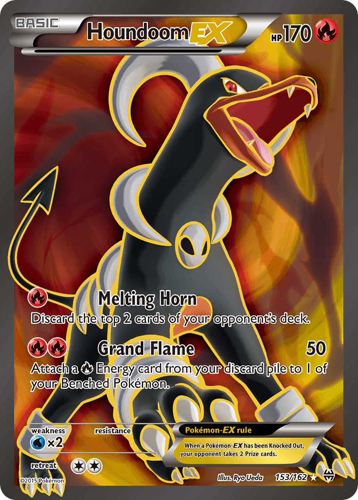 153, Fire, Holofoil, Ultra Rare, Water[×2], XY: BREAKthrough Houndoom EX (153/162) [XY: BREAKthrough] - Trading Card World