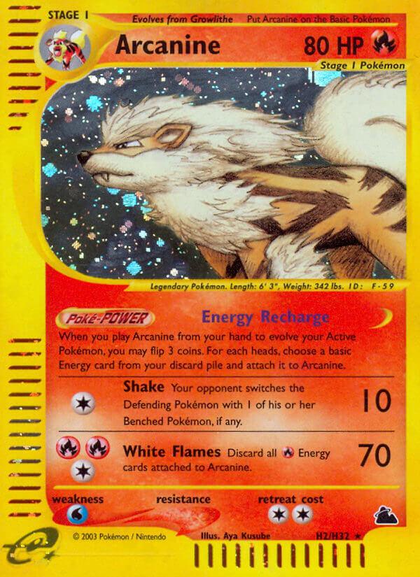 Fire, H2, Holo Rare, Holofoil, Skyridge, Water[×2] Arcanine (H2/H32) [Skyridge] - Trading Card World