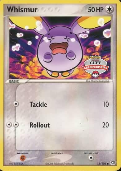 73, Colorless, EX: Emerald, Fighting, Normal, Promo Whismur (73/106) (City Championship) [EX: Emerald] - Trading Card World