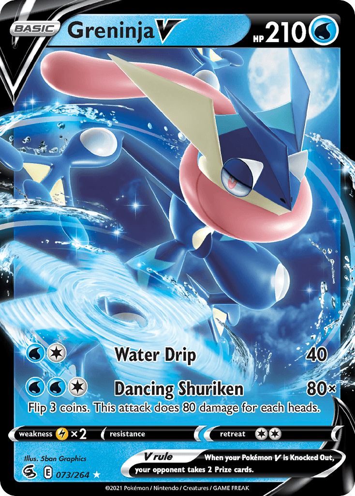 073, Lightning [x2], Normal, Rare, Sword & Shield: Fusion Strike, Water Greninja V (073/264) (Intro Deck) [Sword & Shield: Fusion Strike] - Trading Card World
