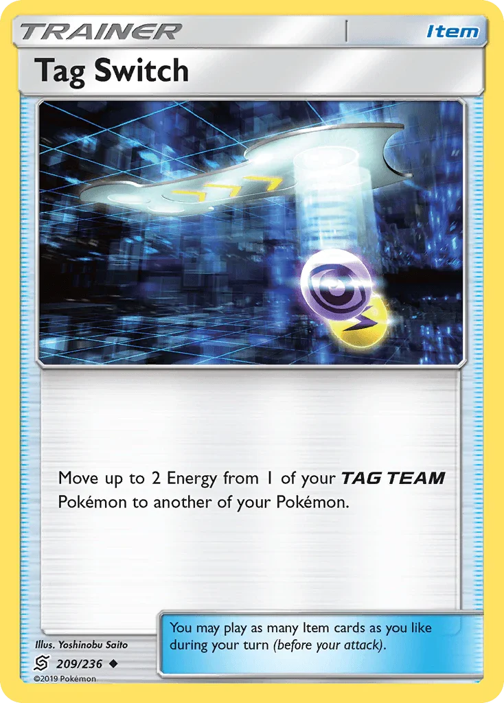 209, Item, Normal, Reverse Holofoil, Sun & Moon: Unified Minds, Uncommon Tag Switch (209/236) [Sun & Moon: Unified Minds] - Trading Card World