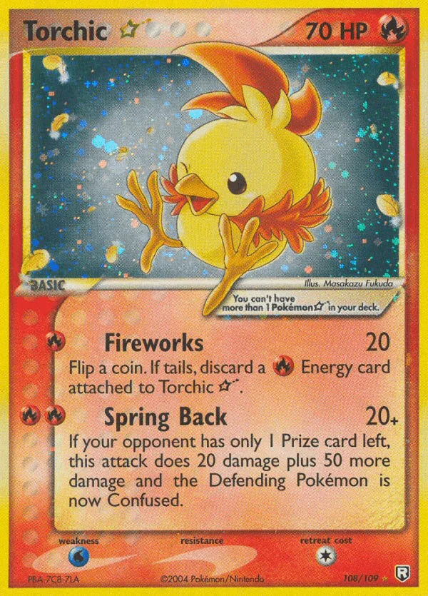 108, EX: Team Rocket Returns, Fire, Holofoil, Ultra Rare, Water[×2] Torchic Star (108/109) [EX: Team Rocket Returns] - Trading Card World