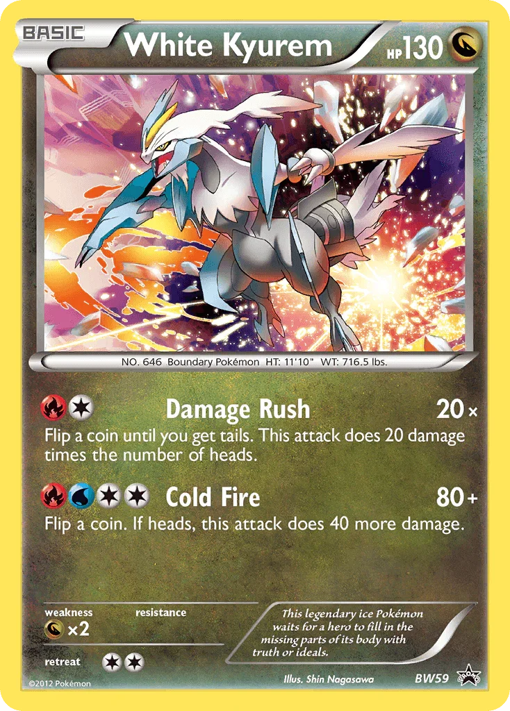 Black & White: Black Star Promos, Black Star Promo, BW59, Dragon, Dragon[×2], Holofoil White Kyurem (BW59) [Black & White: Black Star Promos] - Trading Card World