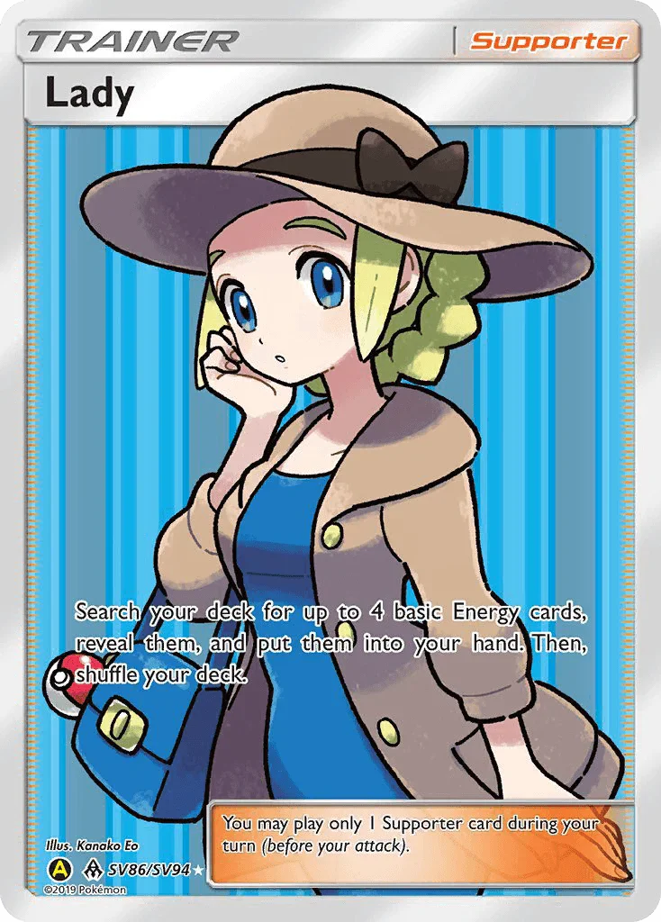 Holofoil, Sun & Moon: Hidden Fates - Shiny Vault, Supporter, SV86, Ultra Rare Lady (SV86/SV94) [Sun & Moon: Hidden Fates - Shiny Vault] - Trading Card World