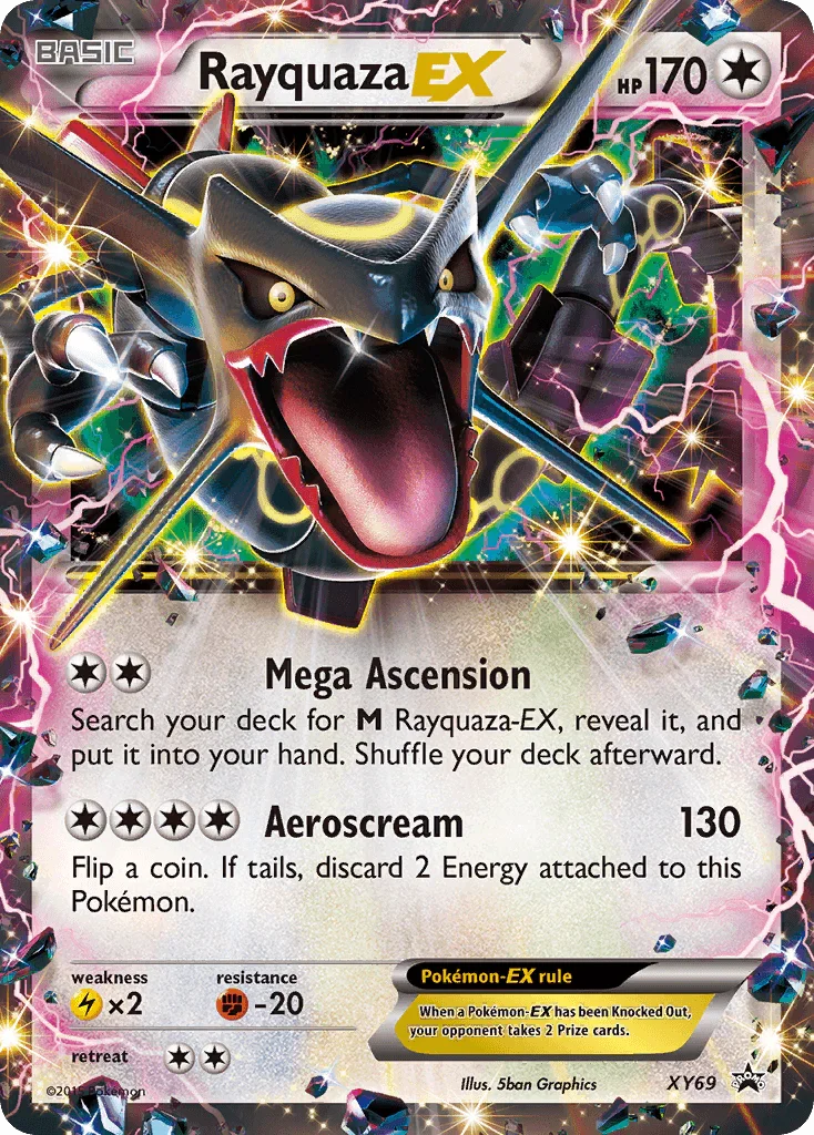 Colorless, XY69, XY: Black Star Promos Rayquaza EX (XY69) (Shiny) [XY: Black Star Promos] - Trading Card World