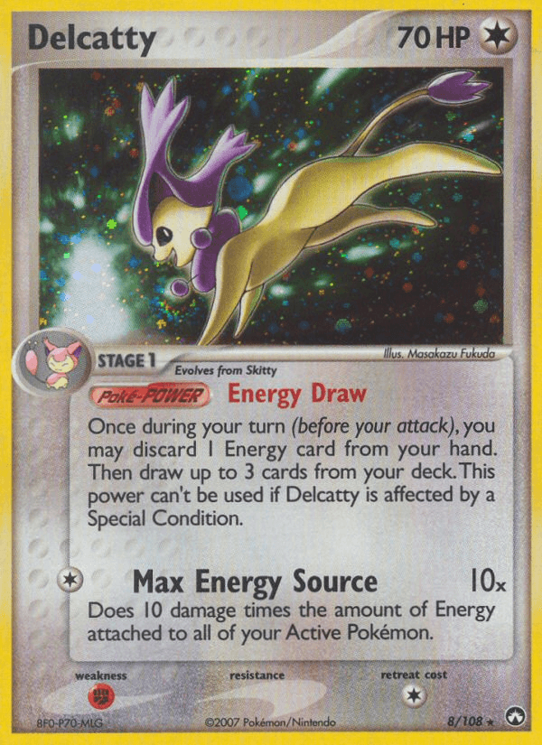 Colorless, EX: Power Keepers, Fighting[×2], Holo Rare, Holofoil Delcatty (8/108) [EX: Power Keepers] - Trading Card World