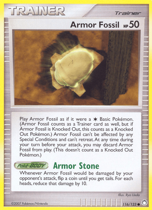 116, Common, Diamond & Pearl: Mysterious Treasures, Item, Normal, Reverse Holofoil Armor Fossil (116/123) [Diamond & Pearl: Mysterious Treasures] - Trading Card World
