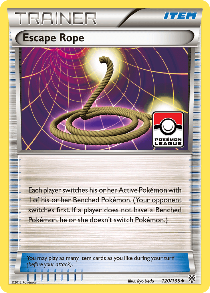 120, Black & White: Plasma Storm, Item, Normal, Reverse Holofoil, Uncommon Escape Rope (120/135) [Black & White: Plasma Storm] - Trading Card World