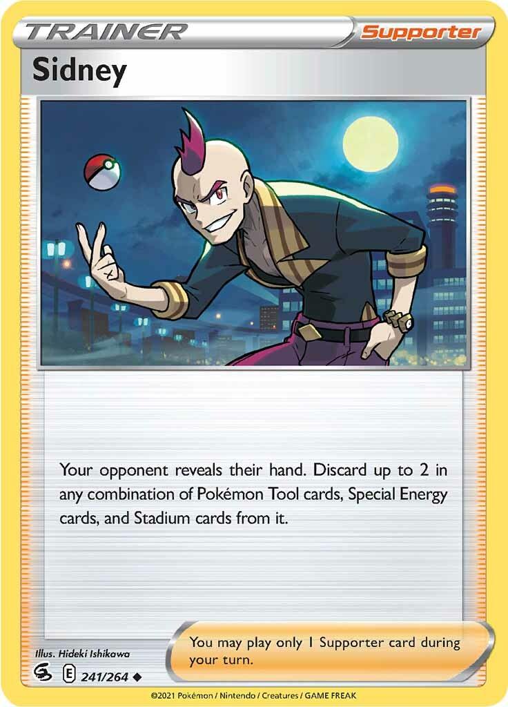 241, Normal, Reverse Holofoil, Supporter, Sword & Shield: Fusion Strike, Uncommon Sidney (241/264) [Sword & Shield: Fusion Strike] - Trading Card World