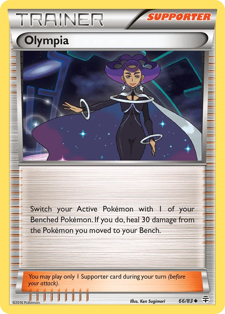 66, Normal, Reverse Holofoil, Supporter, Uncommon, XY: Generations Olympia (66/83) [XY: Generations] - Trading Card World